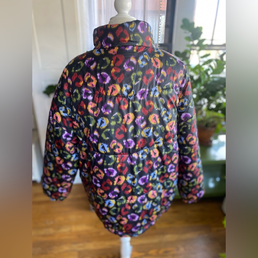 Farm Rio Reversible Embroidered Puffer Jacket Size L - Picture 6 of 15